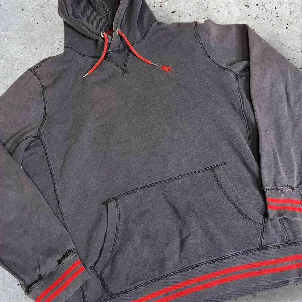 Vintage Abercrombie‎ & Fitch Distressed Pullover Hoodie Men's Size S